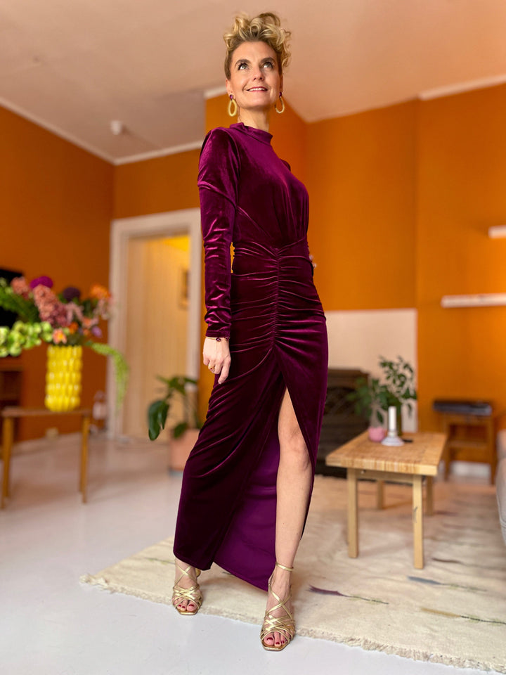 Cras kjoler Glory kjole - burgunder