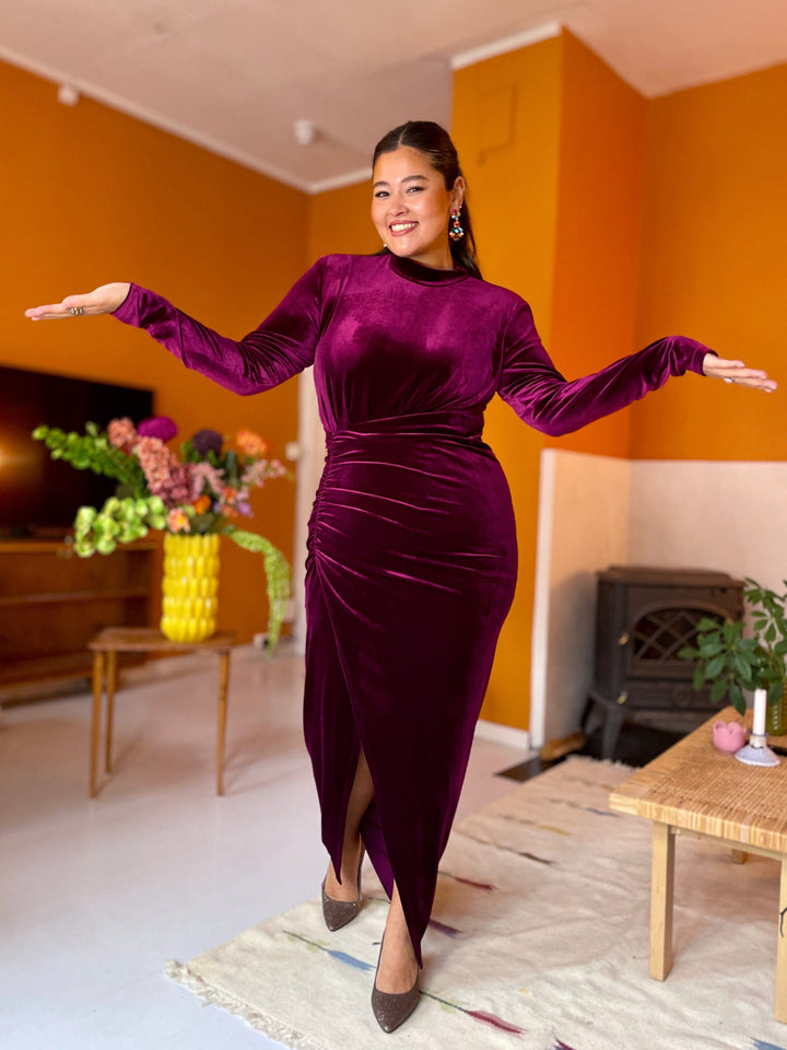 Cras kjoler Glory kjole - burgunder