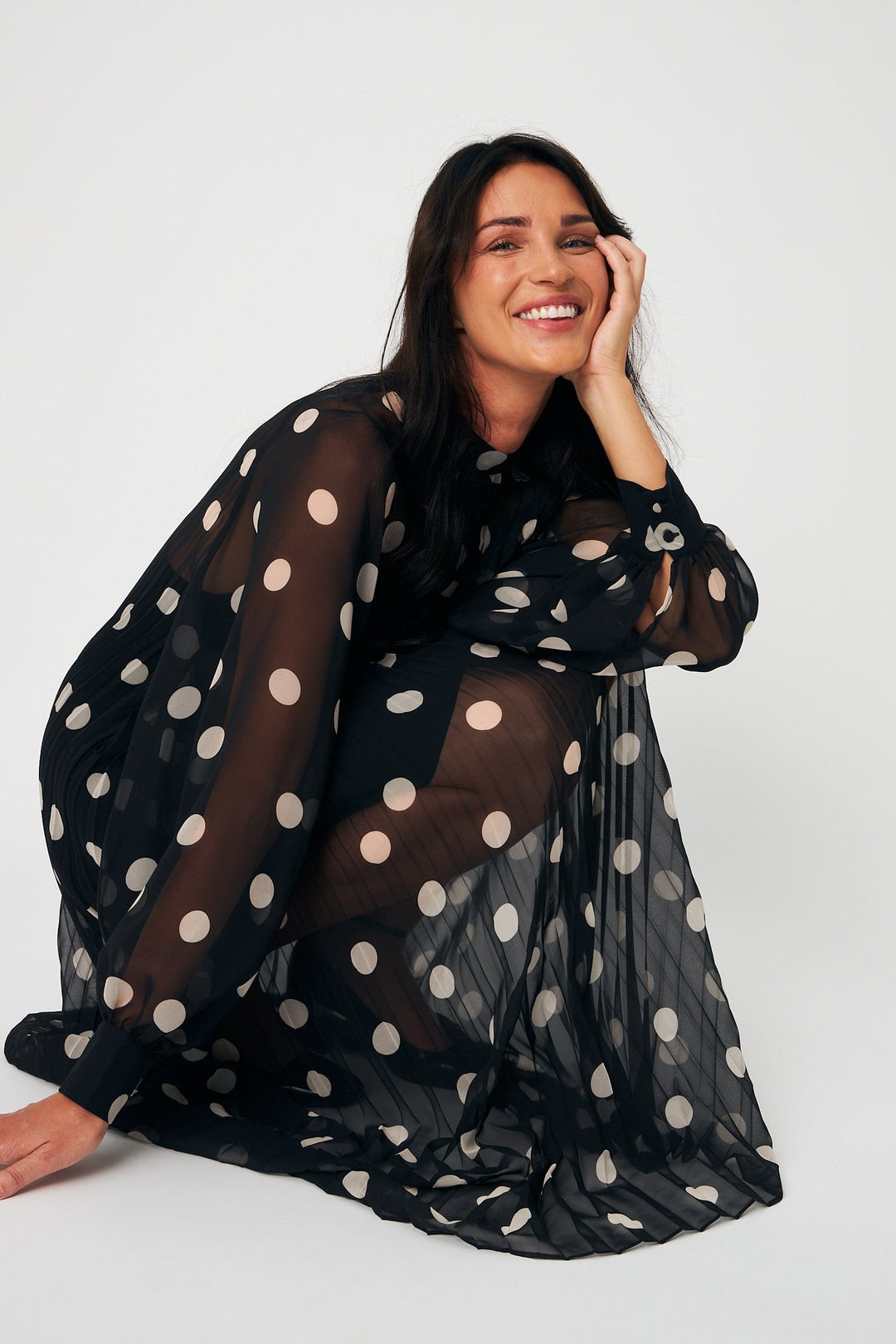 Cras kjoler Rachel kjole - black white dot