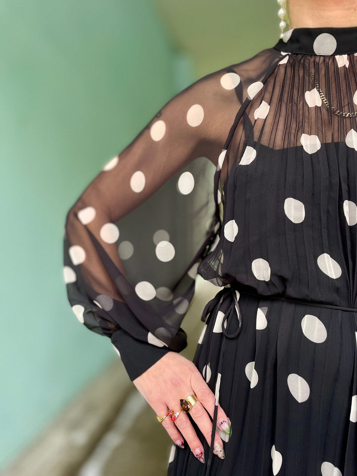 Cras kjoler Rachel kjole - black white dot