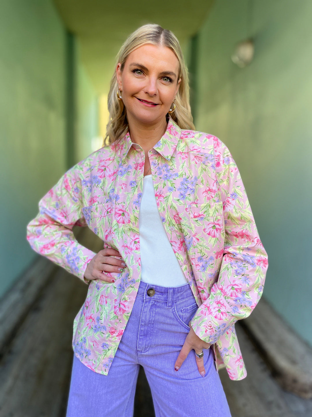 Cras Topper Ellie bluse - blossom meadow