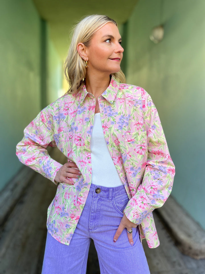 Cras Topper Ellie bluse - blossom meadow