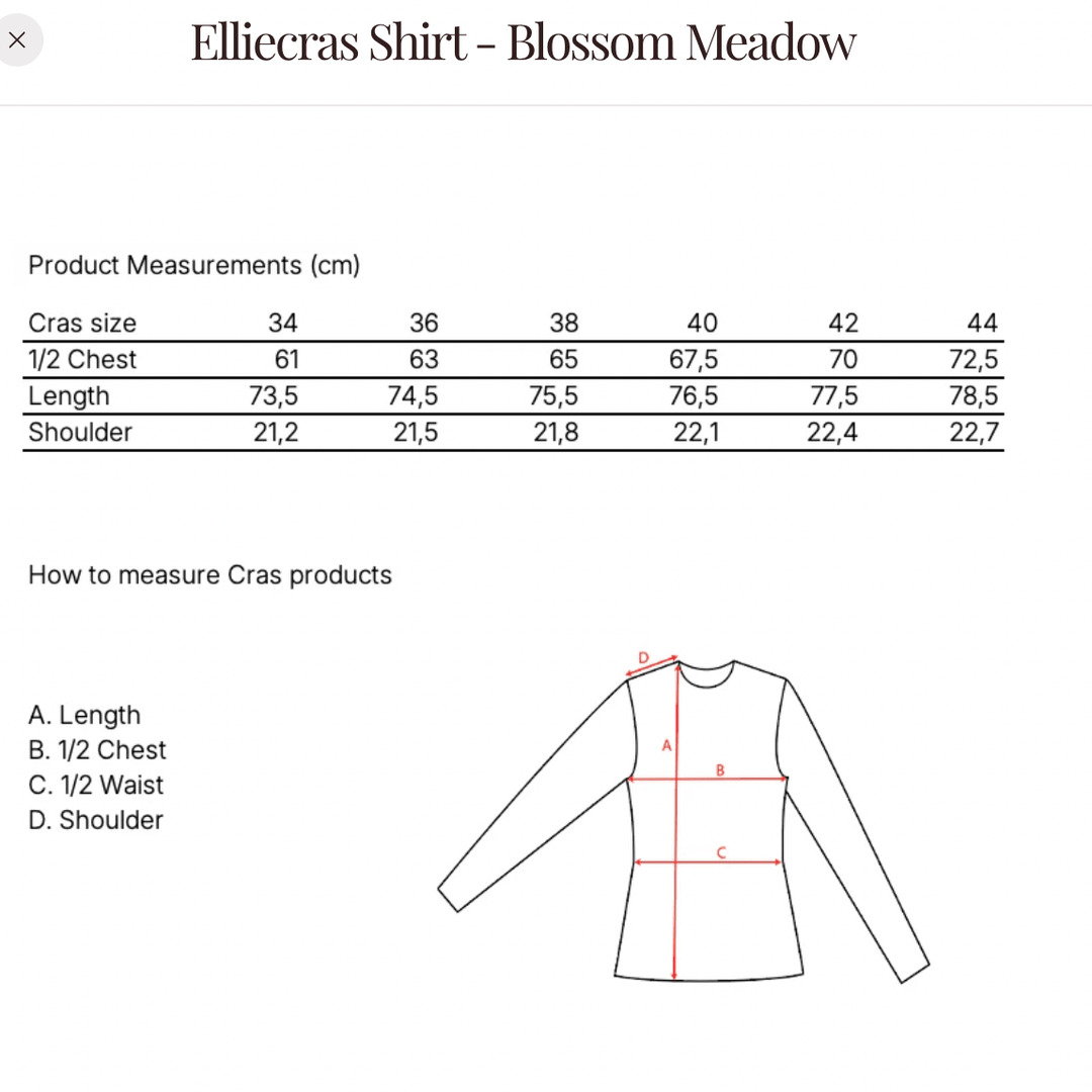 Cras Topper Ellie bluse - blossom meadow