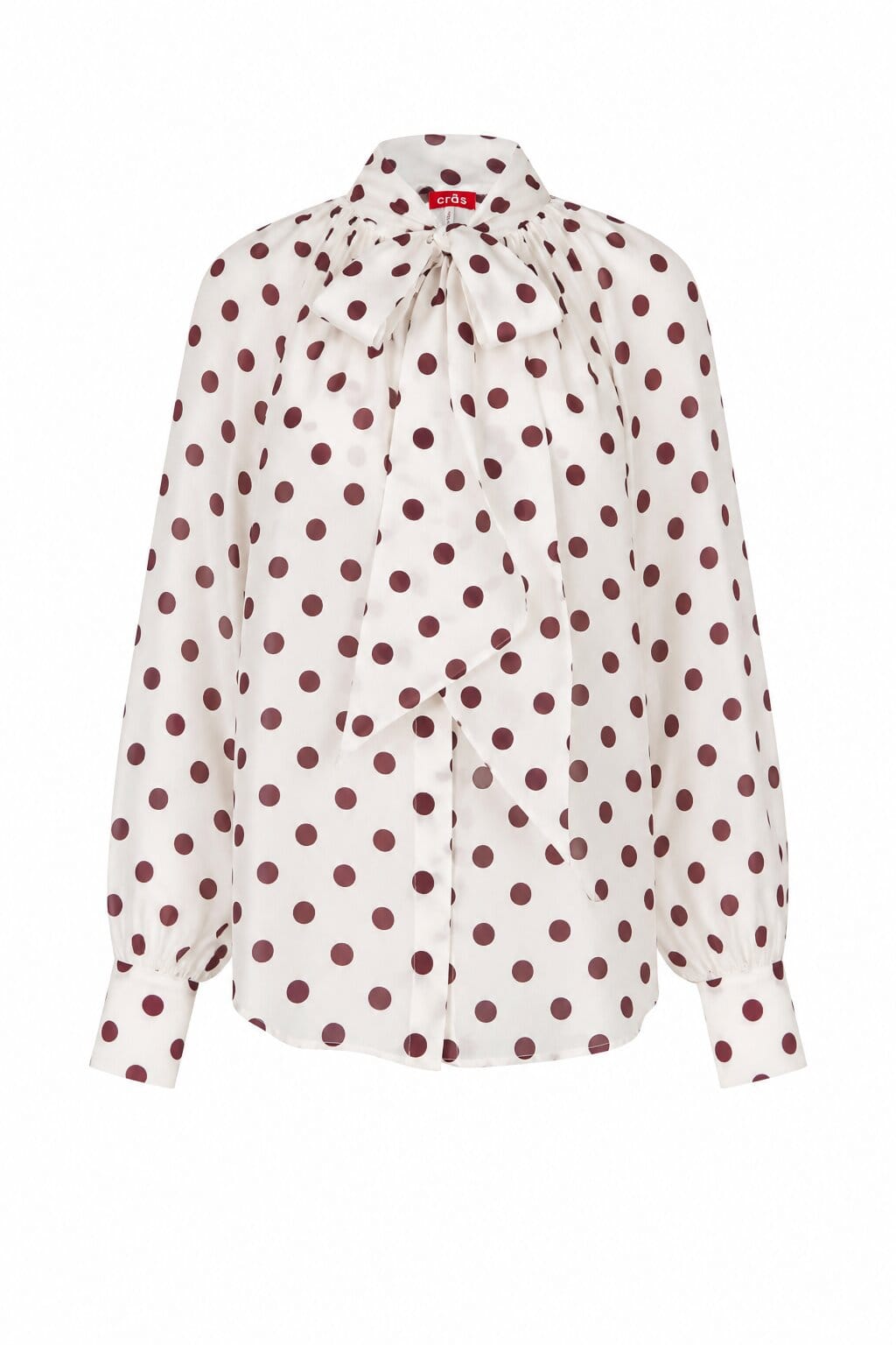 Cras Topper Ethel bluse - plomme prikker
