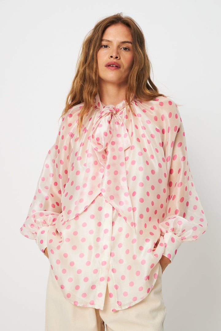 Cras Topper Ethel bluse - rose dot