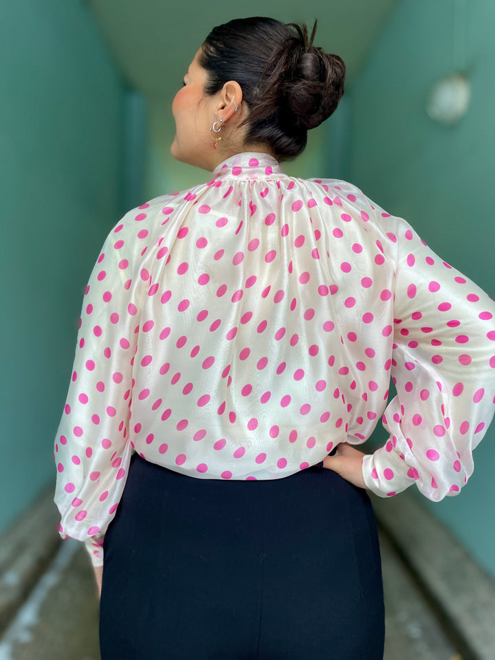 Cras Topper Ethel bluse - rose dot