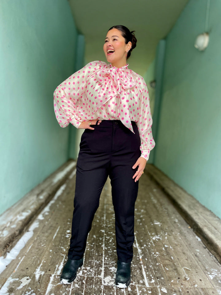 Cras Topper Ethel bluse - rose dot