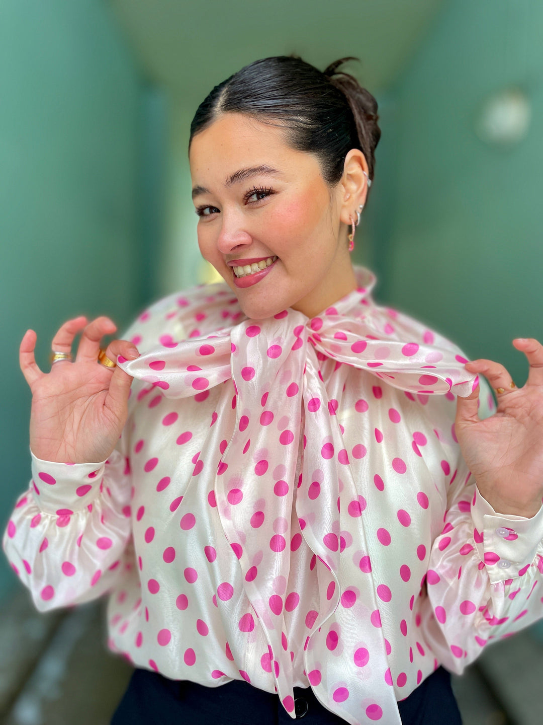 Cras Topper Ethel bluse - rose dot