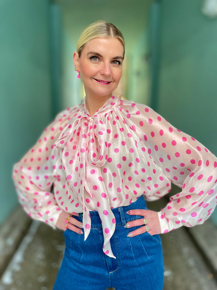 Cras Topper Ethel bluse - rose dot