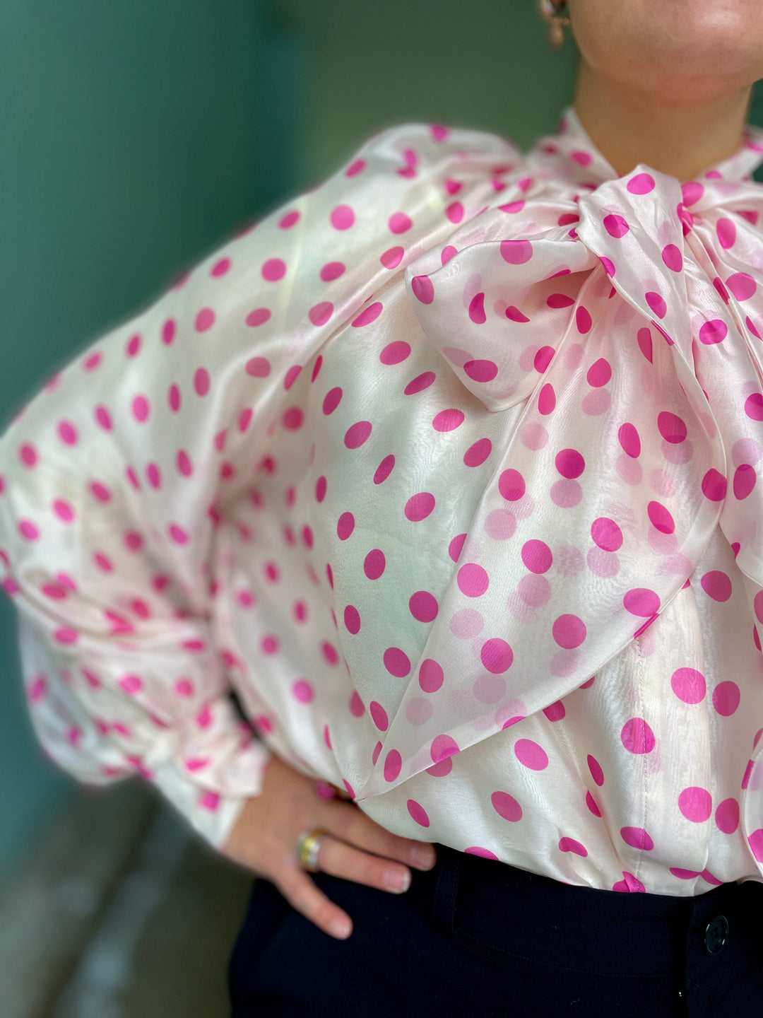 Cras Topper Ethel bluse - rose dot