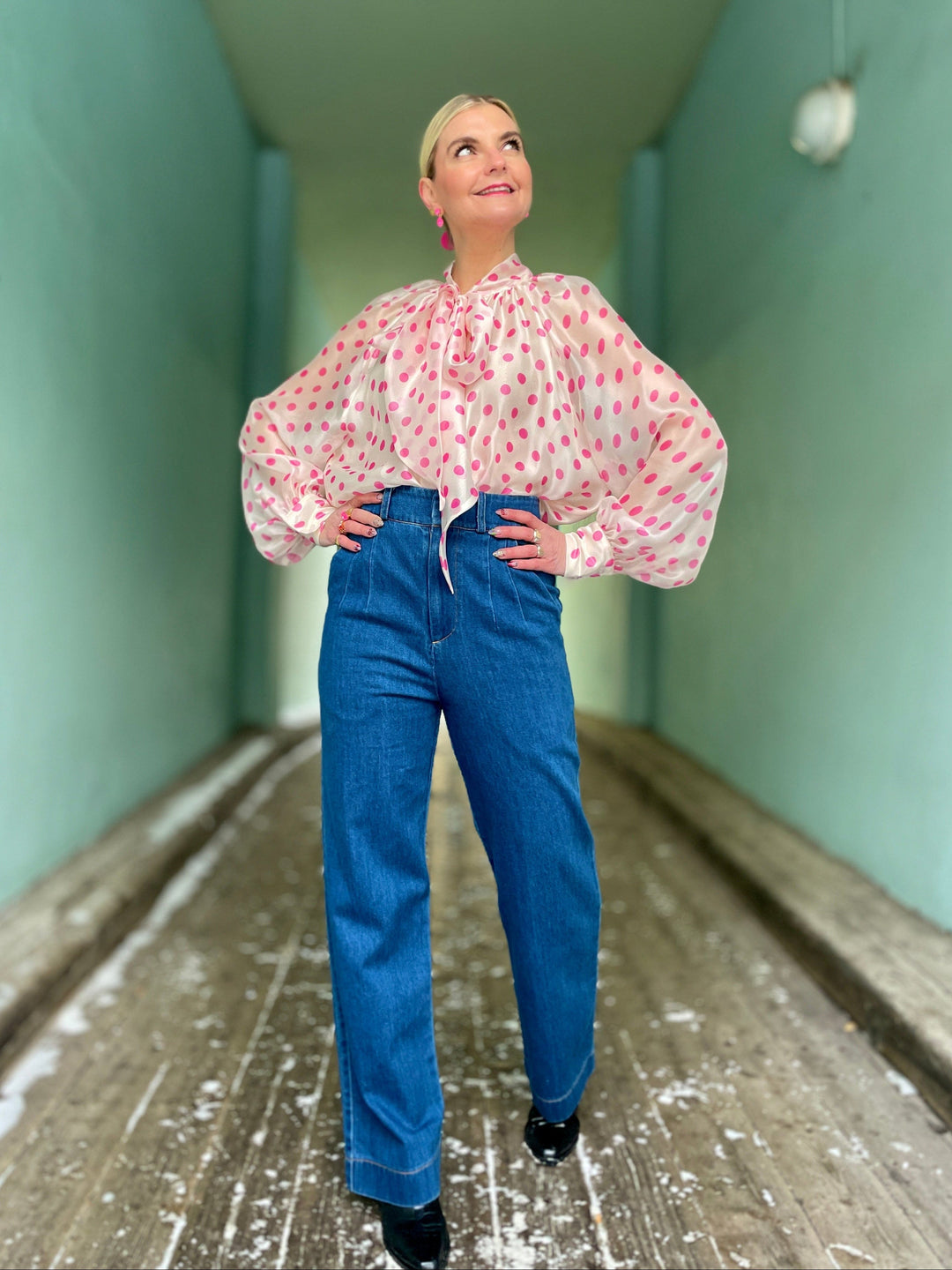 Cras Topper Ethel bluse - rose dot