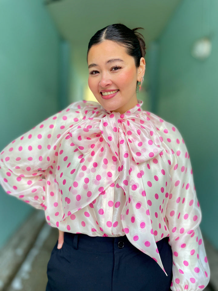 Cras Topper Ethel bluse - rose dot