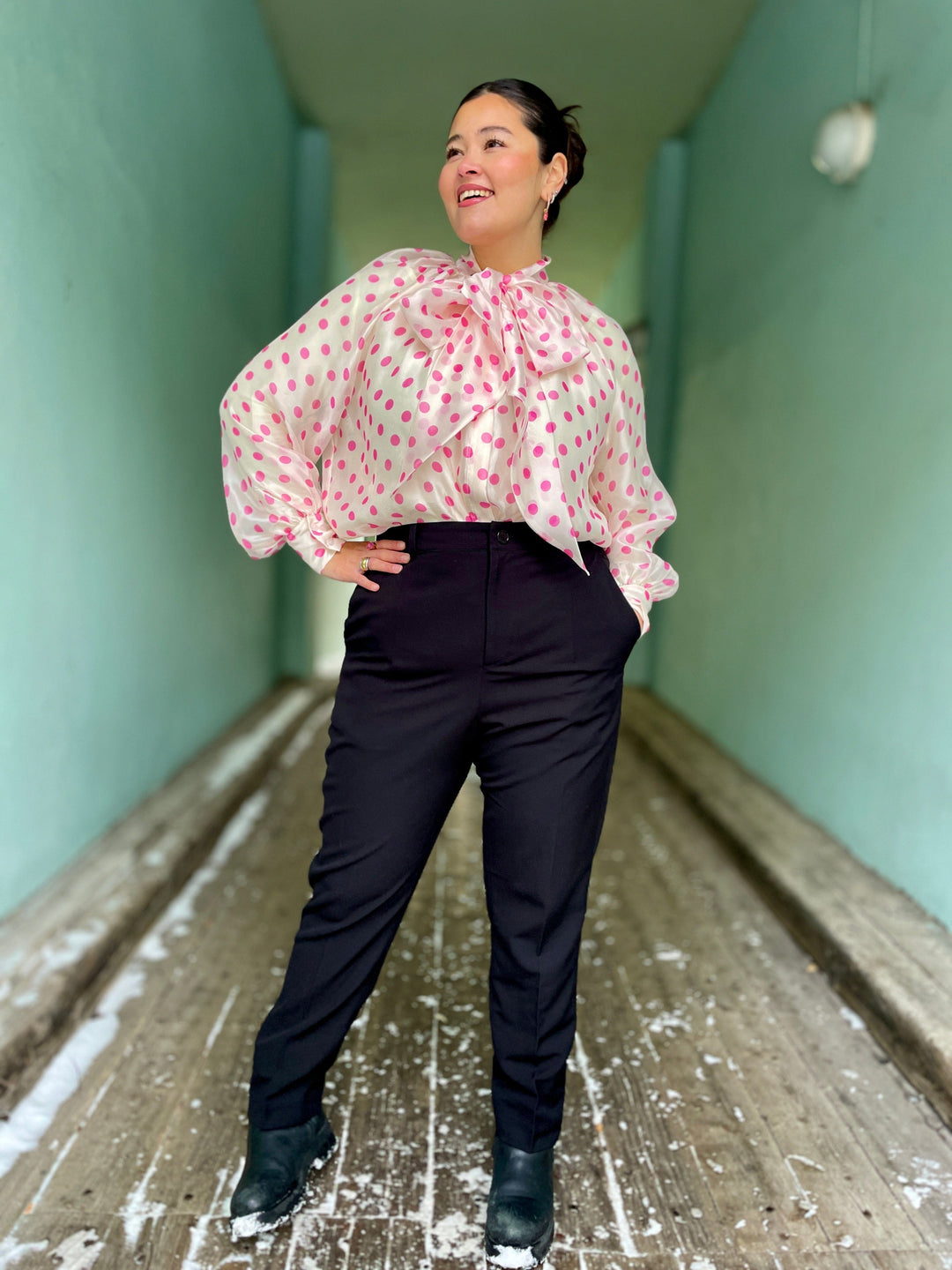 Cras Topper Ethel bluse - rose dot