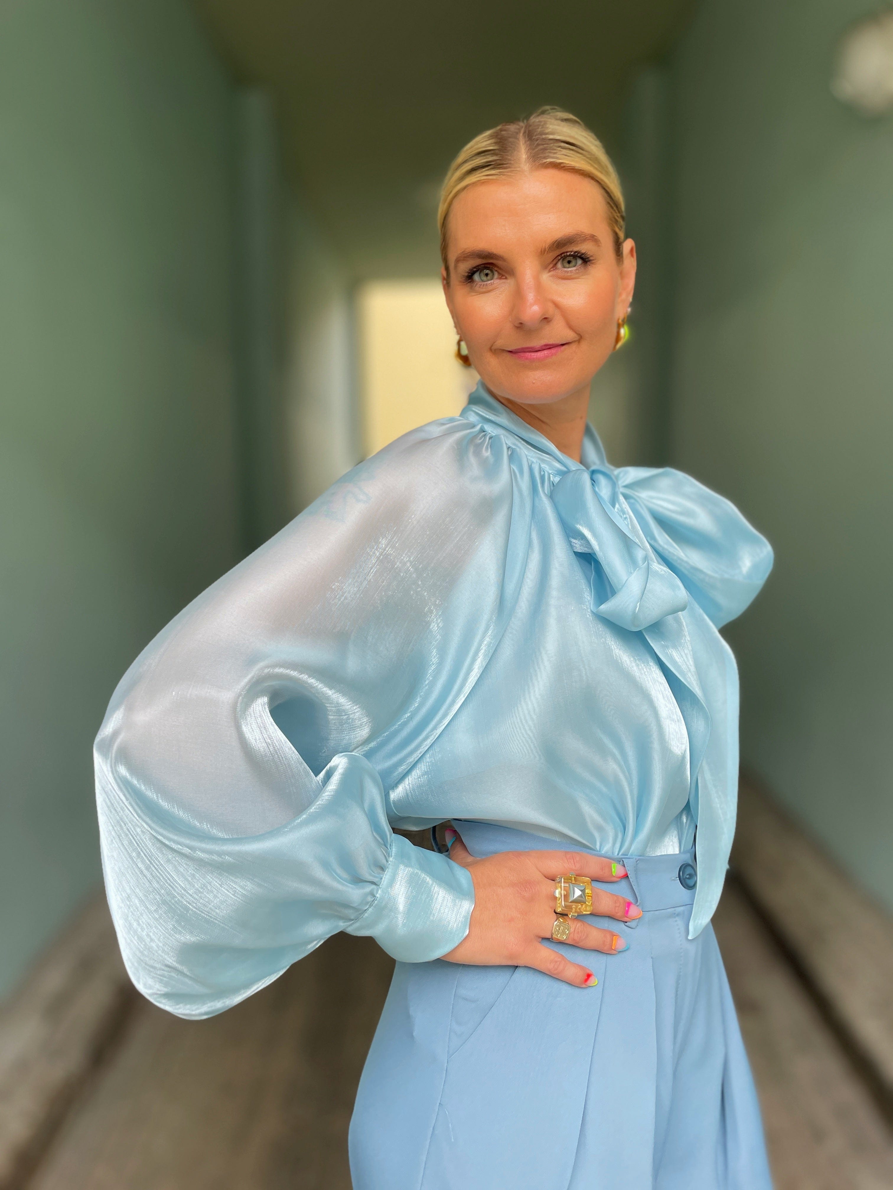 Cras Topper Jackie bluse - blå