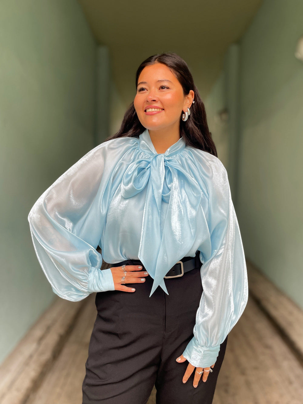 Cras Topper Jackie bluse - blå