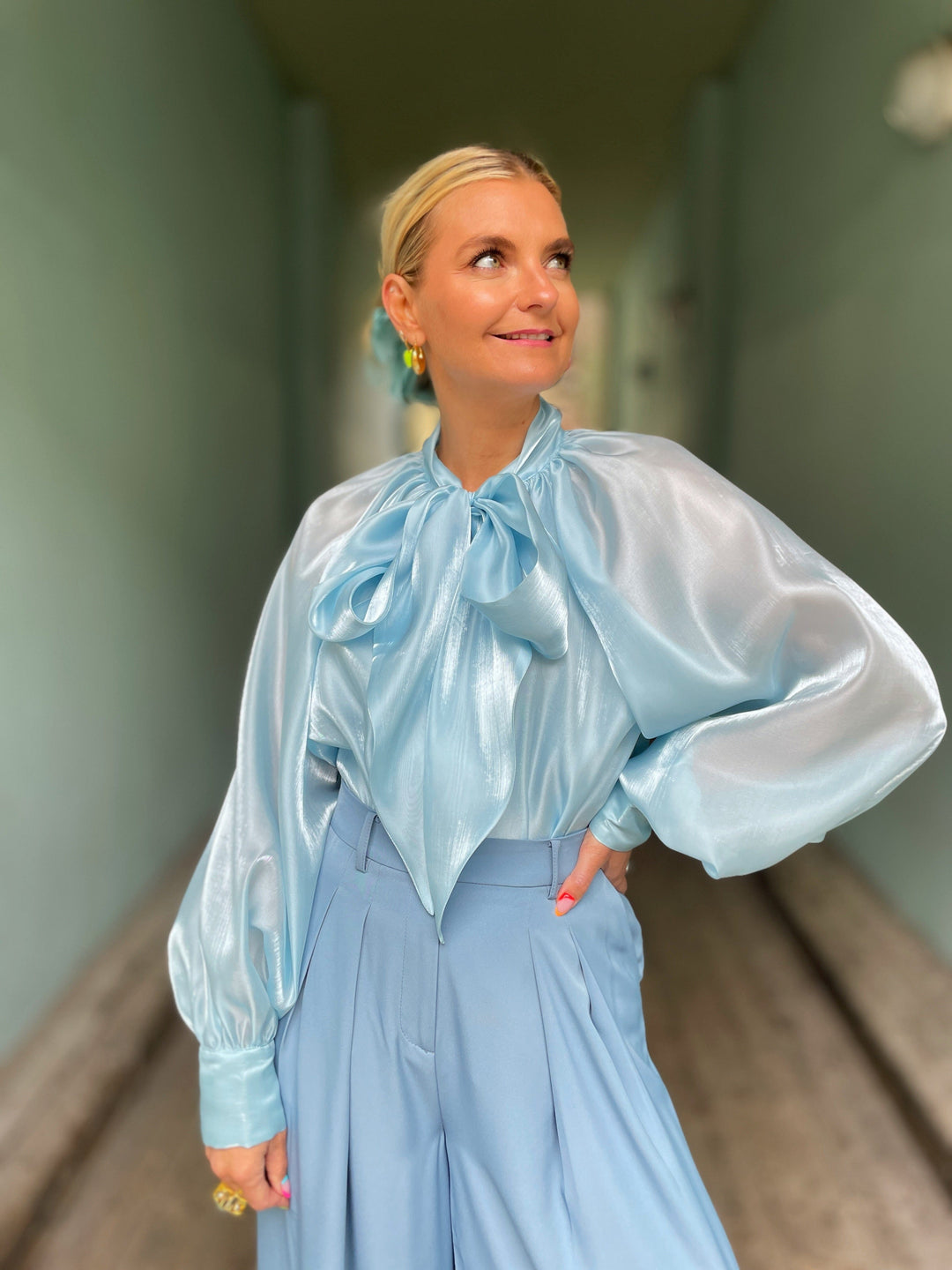 Cras Topper Jackie bluse - blå