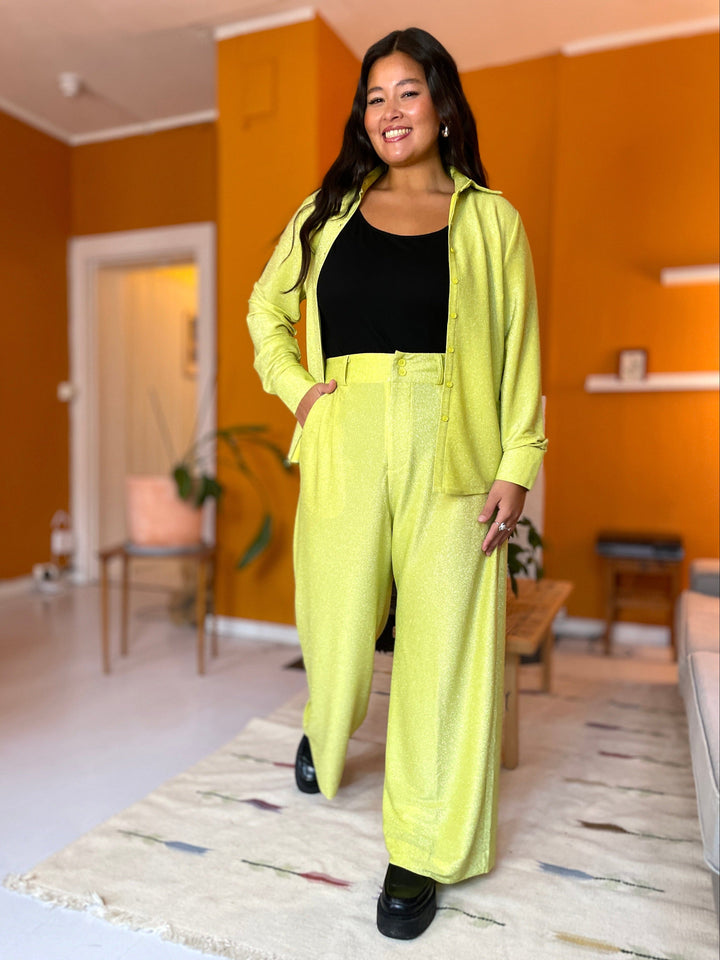 Dianas Vintage Bluser Liza shirt lurex - lemon