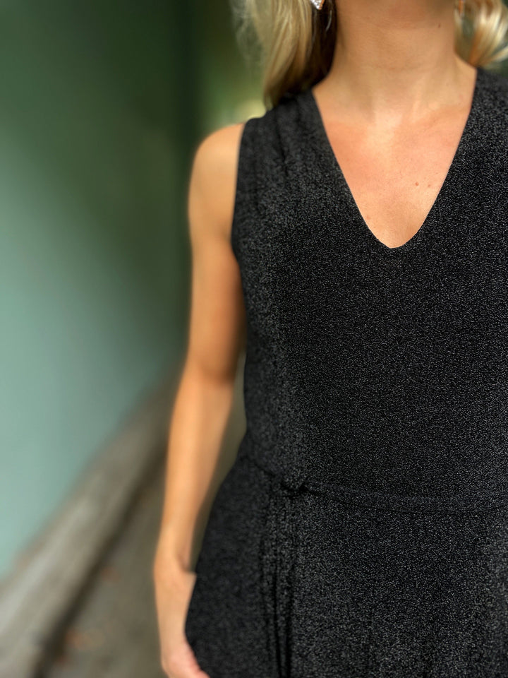 Dianas Vintage buksedresser Jolly Jumpsuit lurex - svart