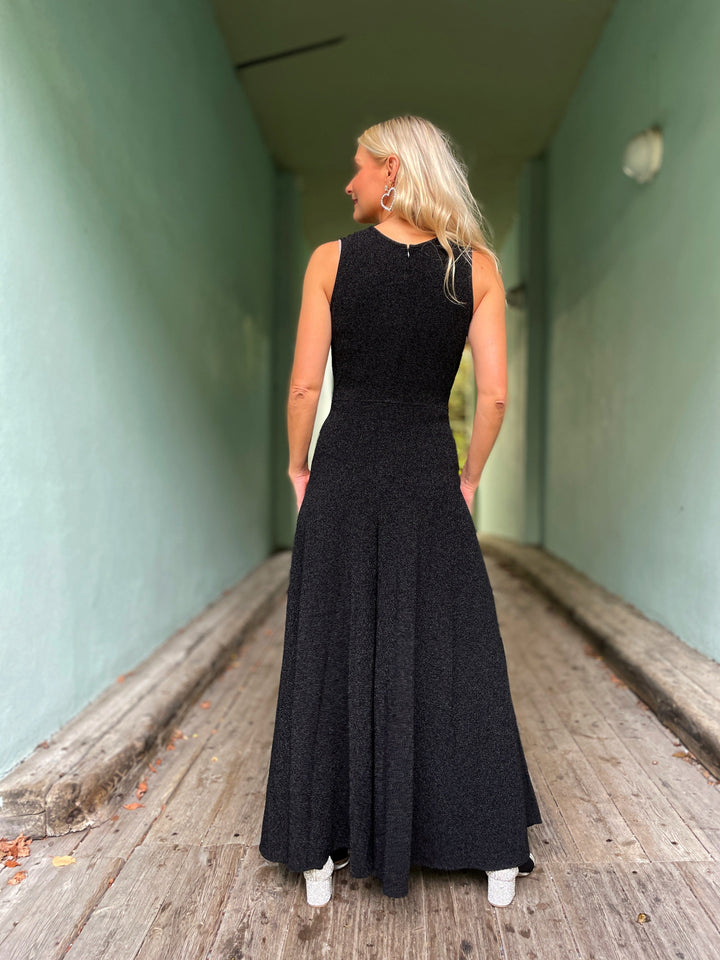 Dianas Vintage buksedresser Jolly Jumpsuit lurex - svart