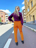 Last inn bildet i Galleri-visningsprogrammet, Dianas Vintage bukser Frida Pants - bukse med høyt liv - brent oransje
