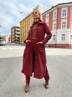 Last inn bildet i Galleri-visningsprogrammet, Dianas Vintage bukser Frida Pants - bukse med høyt liv - burgunder
