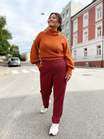 Last inn bildet i Galleri-visningsprogrammet, Dianas Vintage bukser Frida Pants - bukse med høyt liv - burgunder
