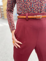 Last inn bildet i Galleri-visningsprogrammet, Dianas Vintage bukser Frida Pants - bukse med høyt liv - burgunder
