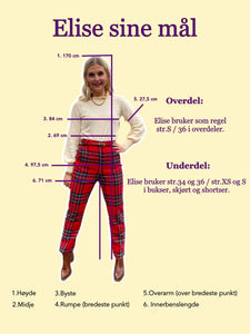 Dianas Vintage bukser Frida Pants - bukse med høyt liv - burgunder
