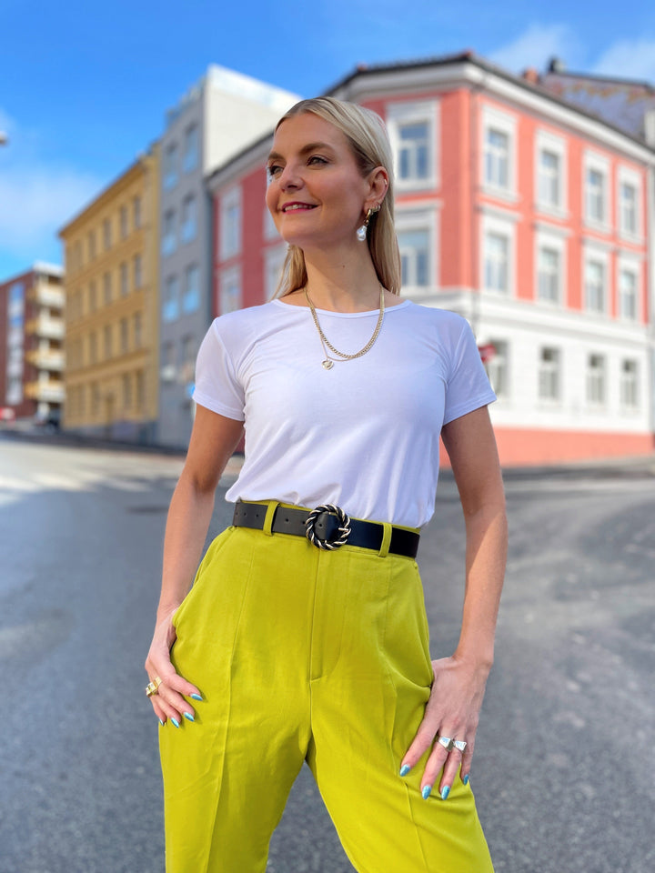 Dianas Vintage bukser Frida Pants med gylf - bukse med høyt liv - lime