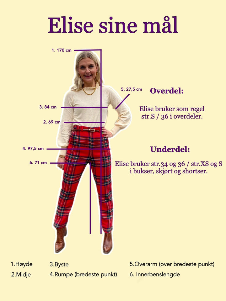 Dianas Vintage bukser Frida Pants med gylf - bukse med høyt liv - svart