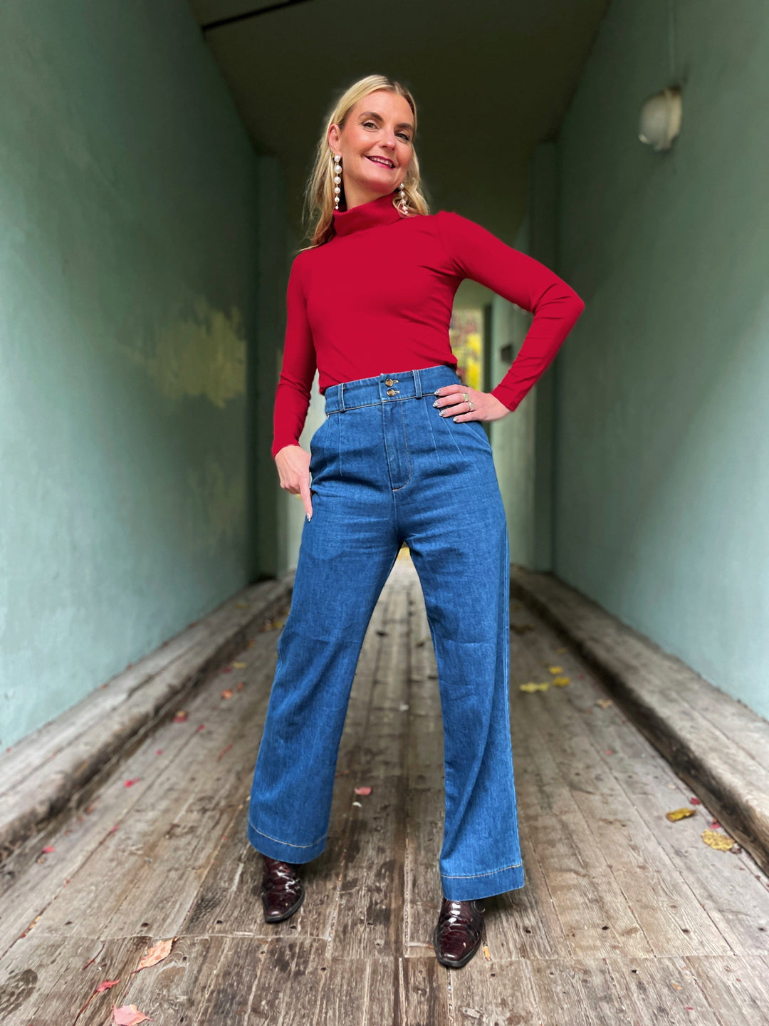 Dianas Vintage bukser Hepburn Pants - denim