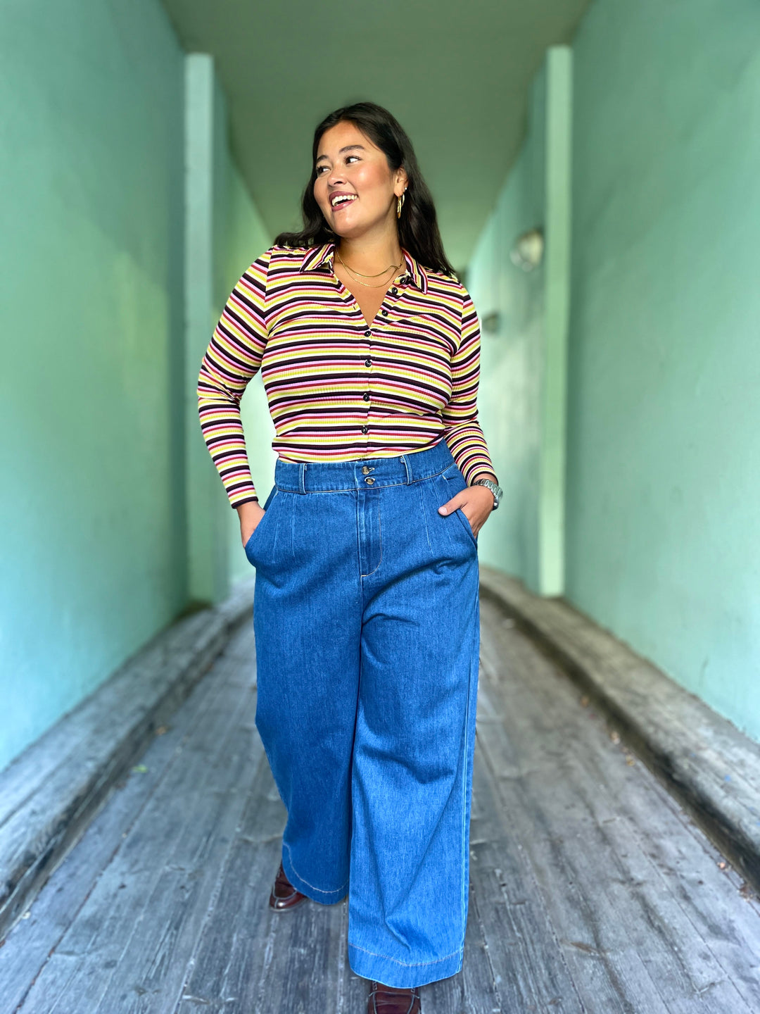 Dianas Vintage bukser Hepburn pants - denim
