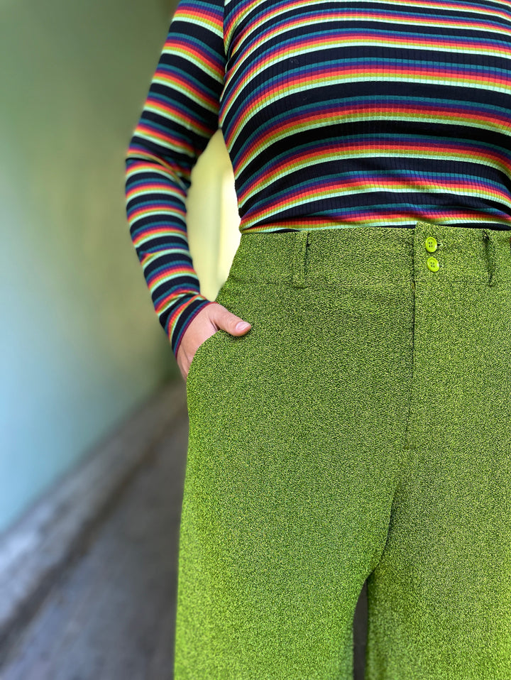Dianas Vintage bukser Hepburn pants lurex - sparkly moss