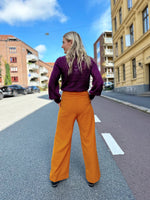 Last inn bildet i Galleri-visningsprogrammet, Dianas Vintage bukser Hepburn Pants med gylf - bukse med høyt liv - brent oransje
