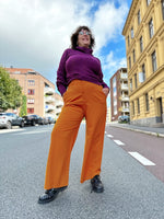 Last inn bildet i Galleri-visningsprogrammet, Dianas Vintage bukser Hepburn Pants med gylf - bukse med høyt liv - brent oransje
