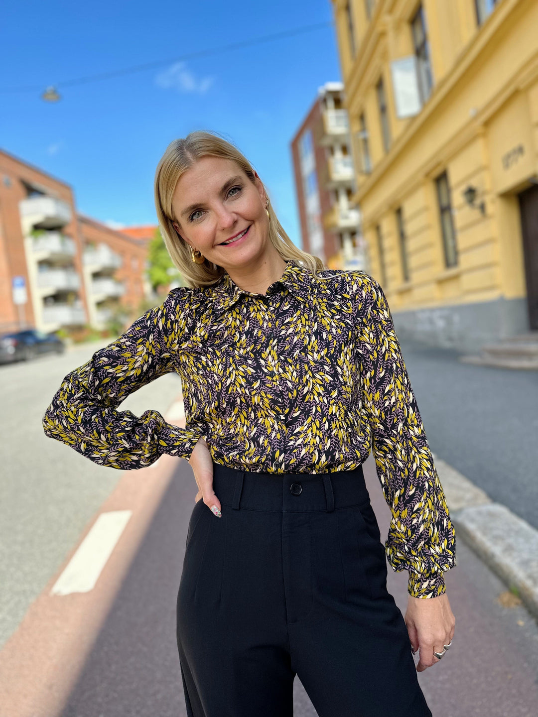 Dianas Vintage bukser Hepburn Pants med gylf - bukse med høyt liv - svart