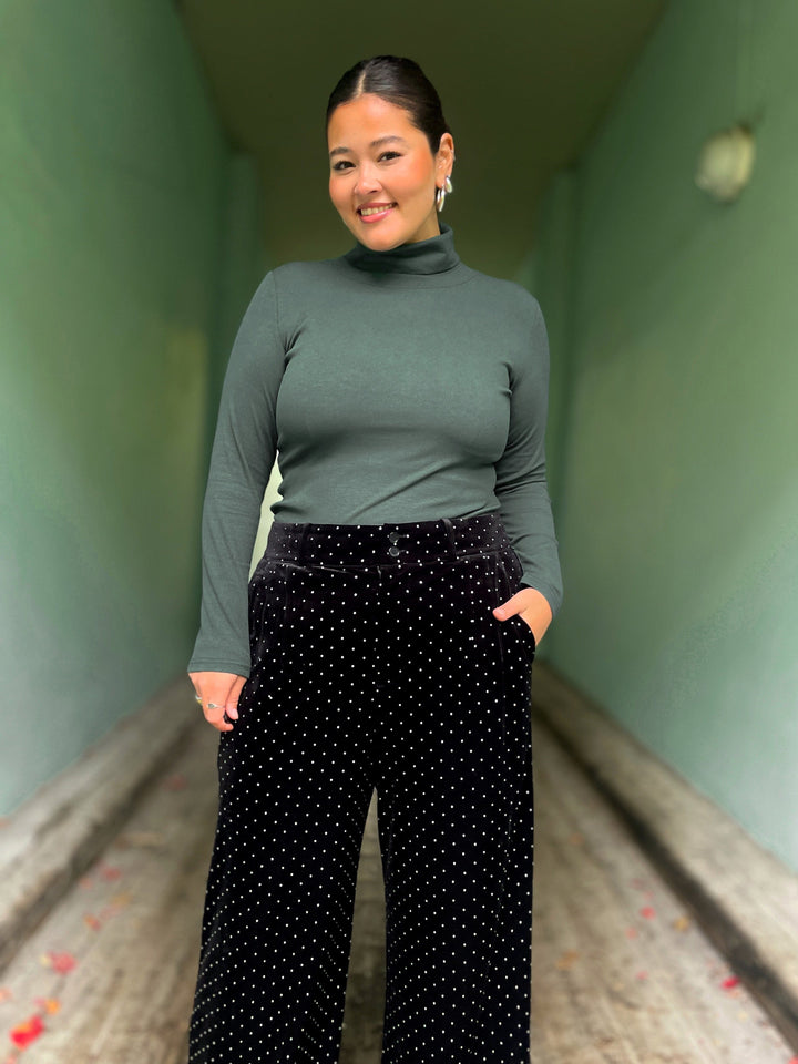 Dianas Vintage bukser Hepburn Pants velvet - sparkles