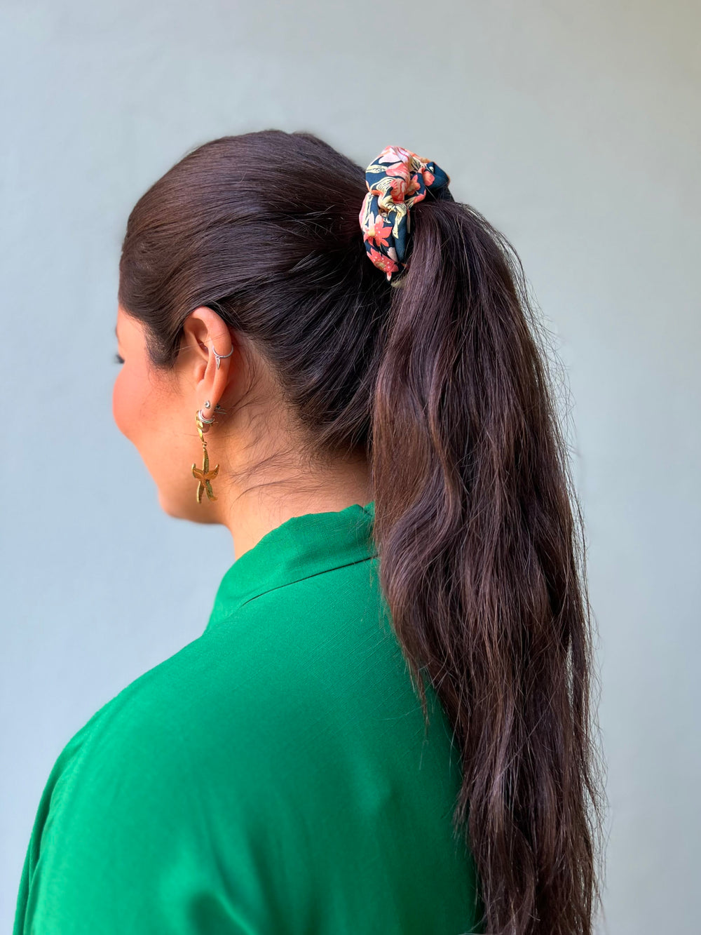 Dianas Vintage hårpynt Scrunchie av restestoff liten - ziggy floral