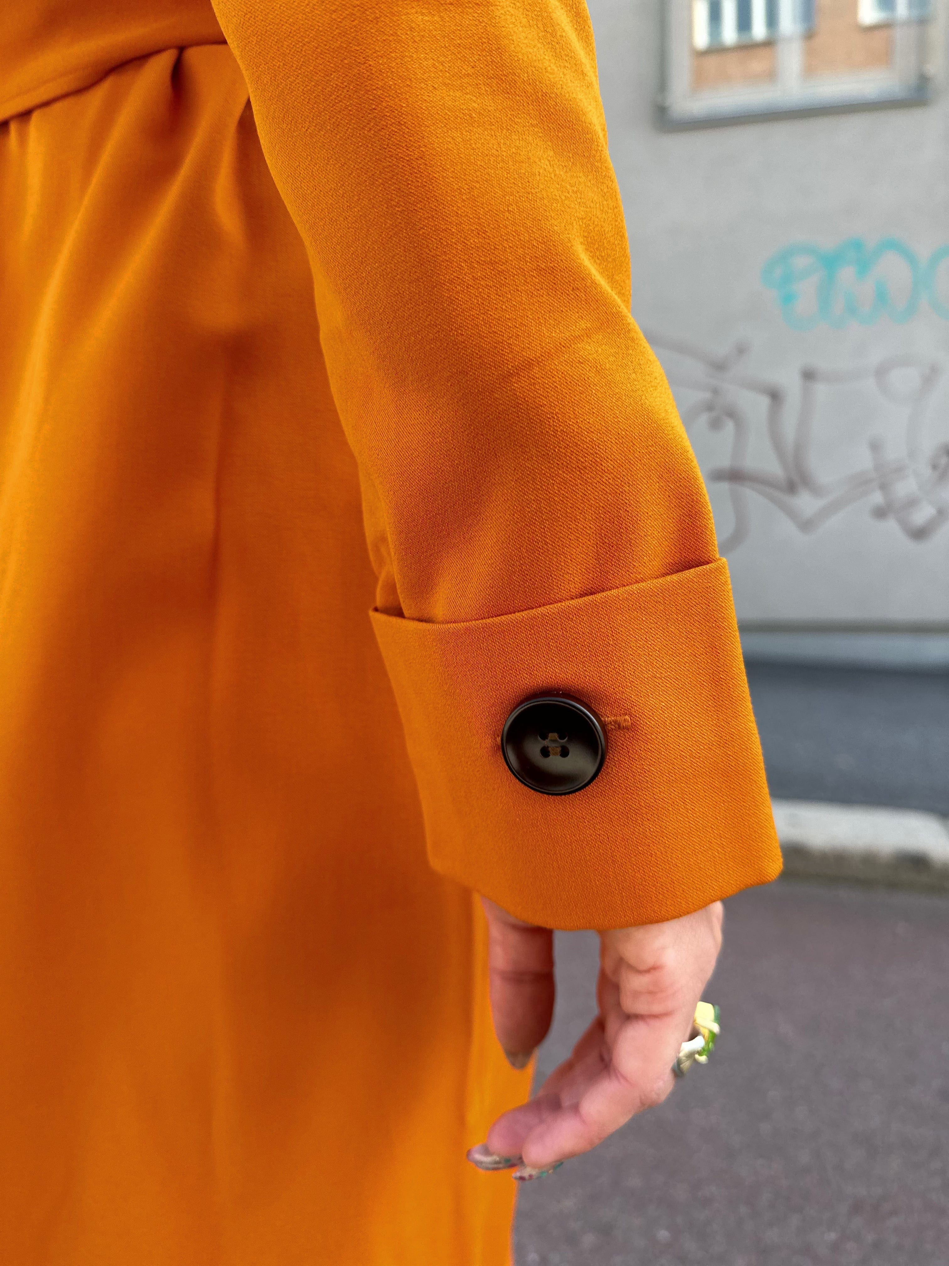 Dianas Vintage kåper Franz Coat - brent oransje