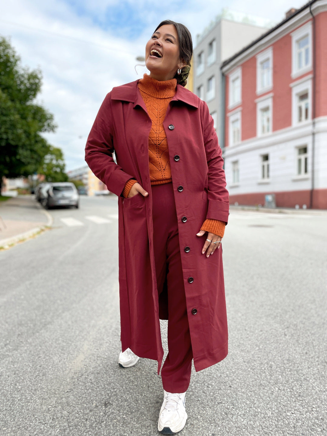 Dianas Vintage kåper Franz Coat - burgunder