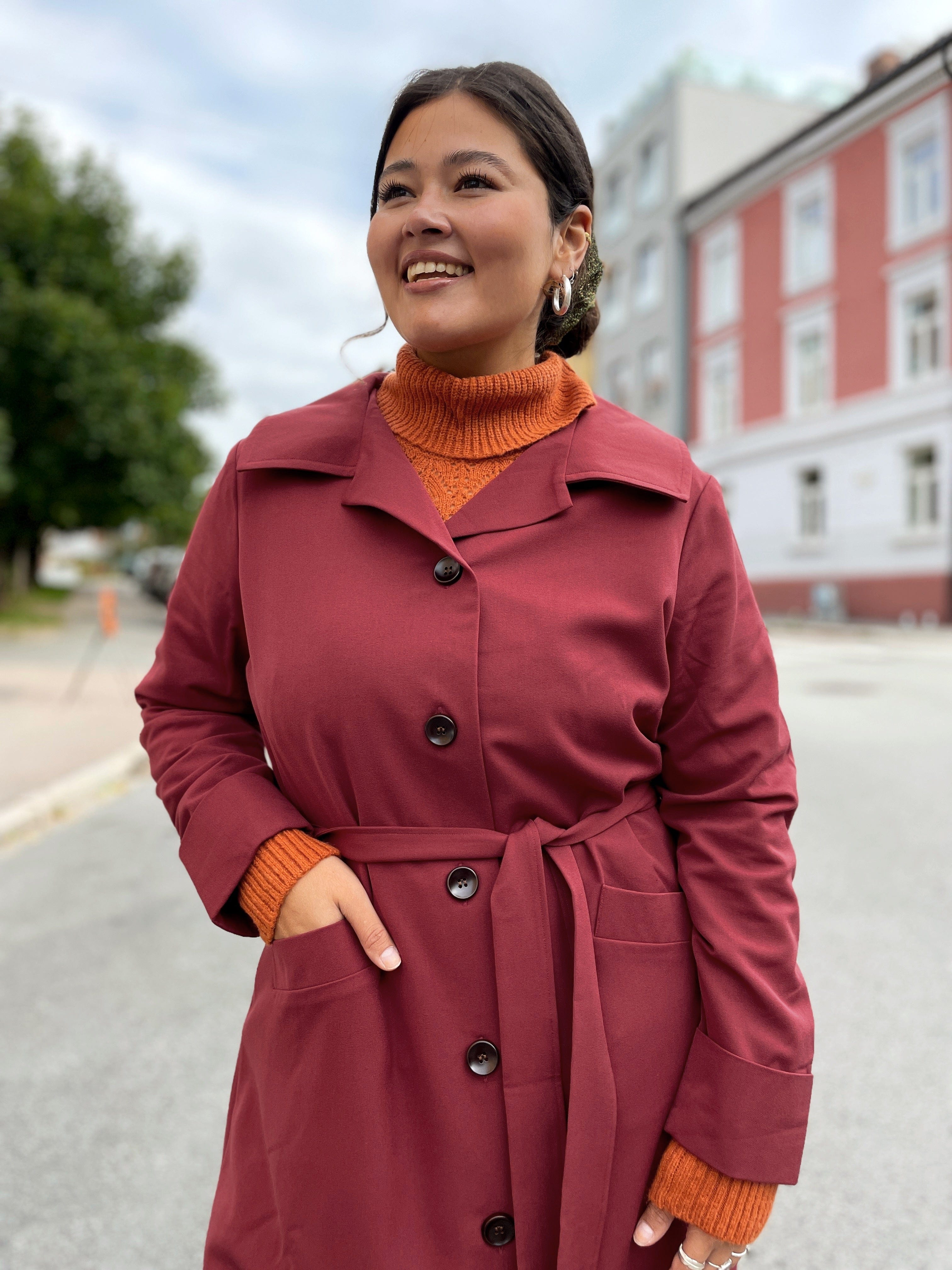 Dianas Vintage kåper Franz Coat - burgunder