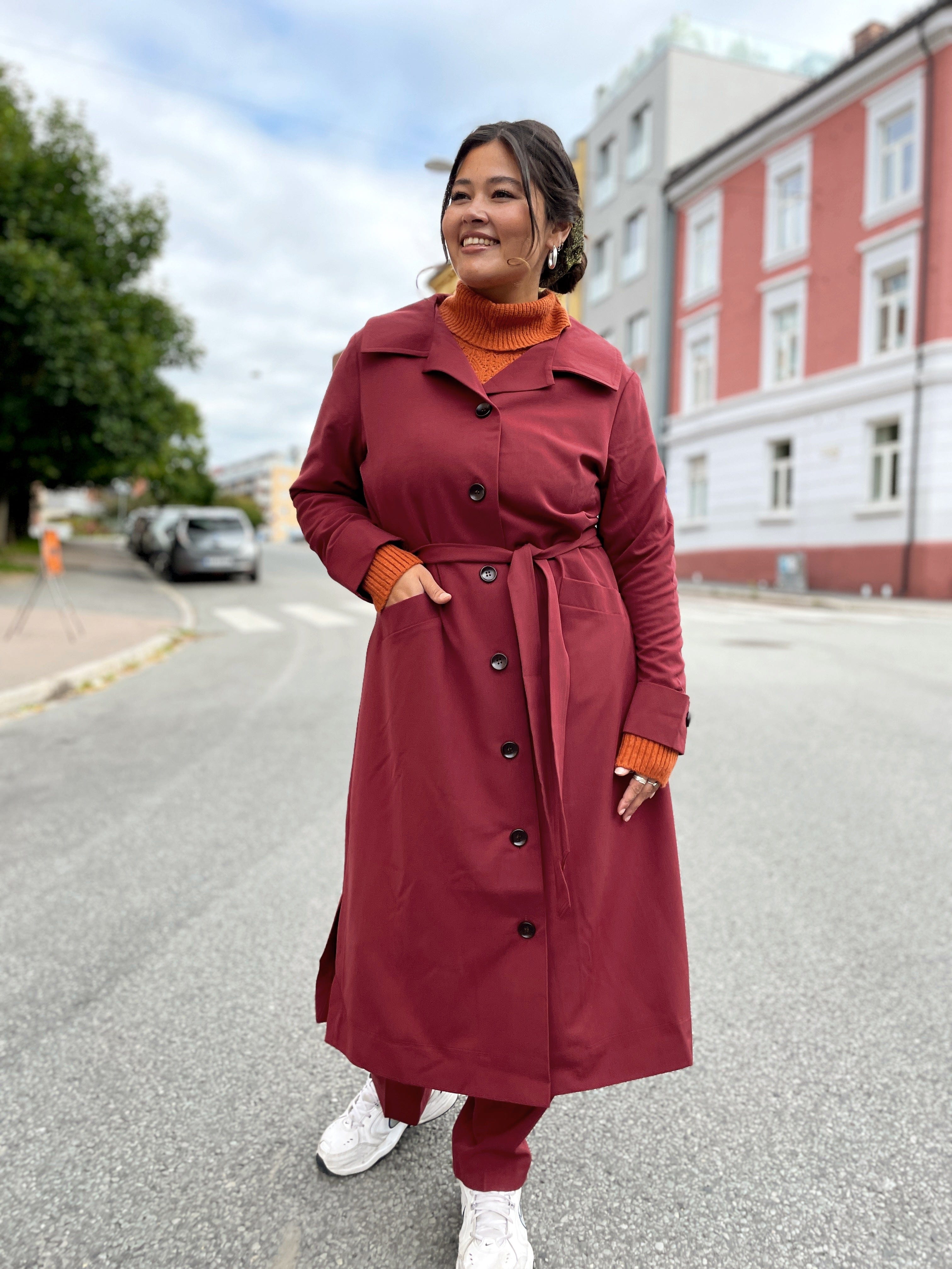 Dianas Vintage kåper Franz Coat - burgunder