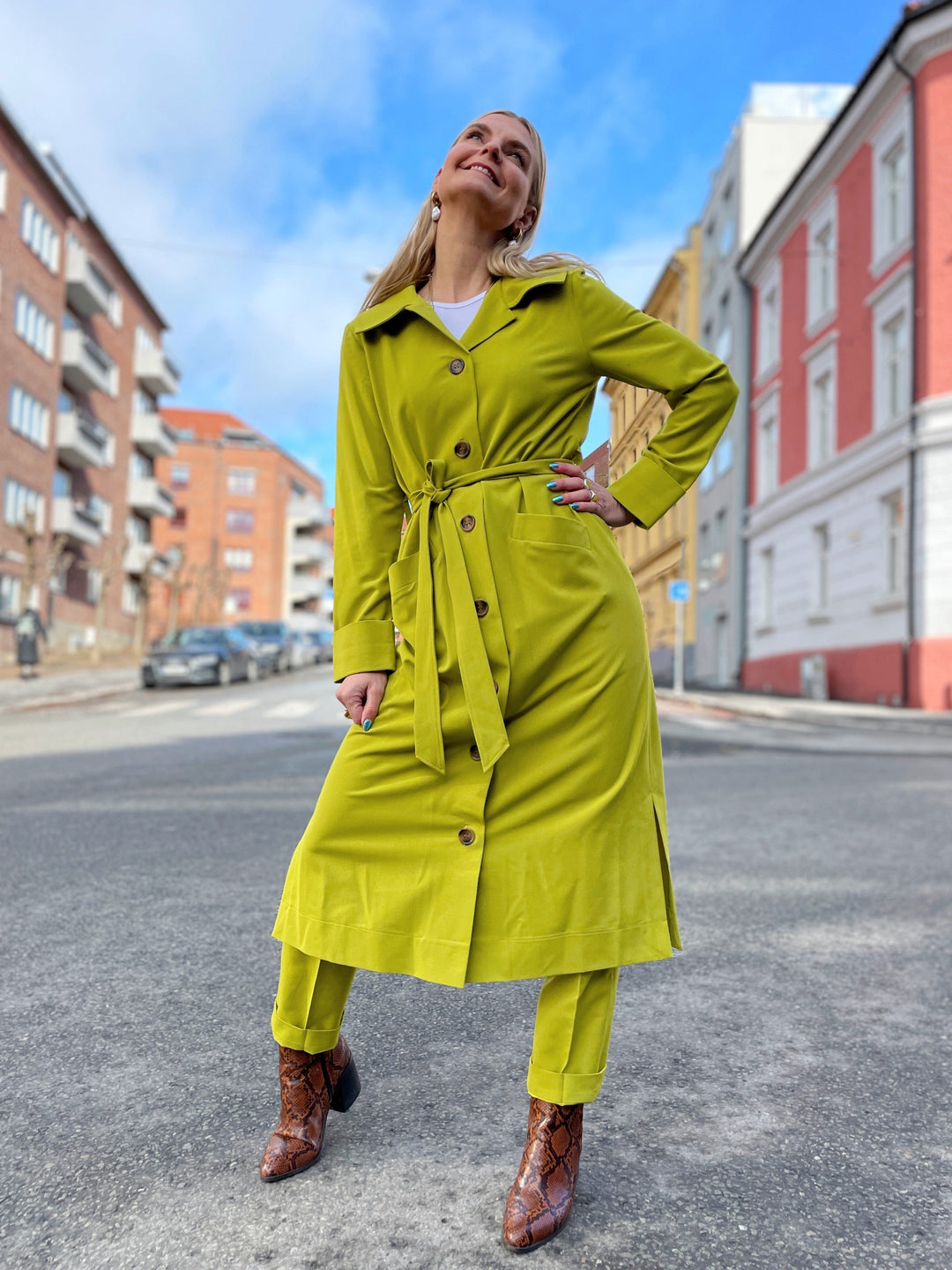 Dianas Vintage kåper Franz Coat - lime