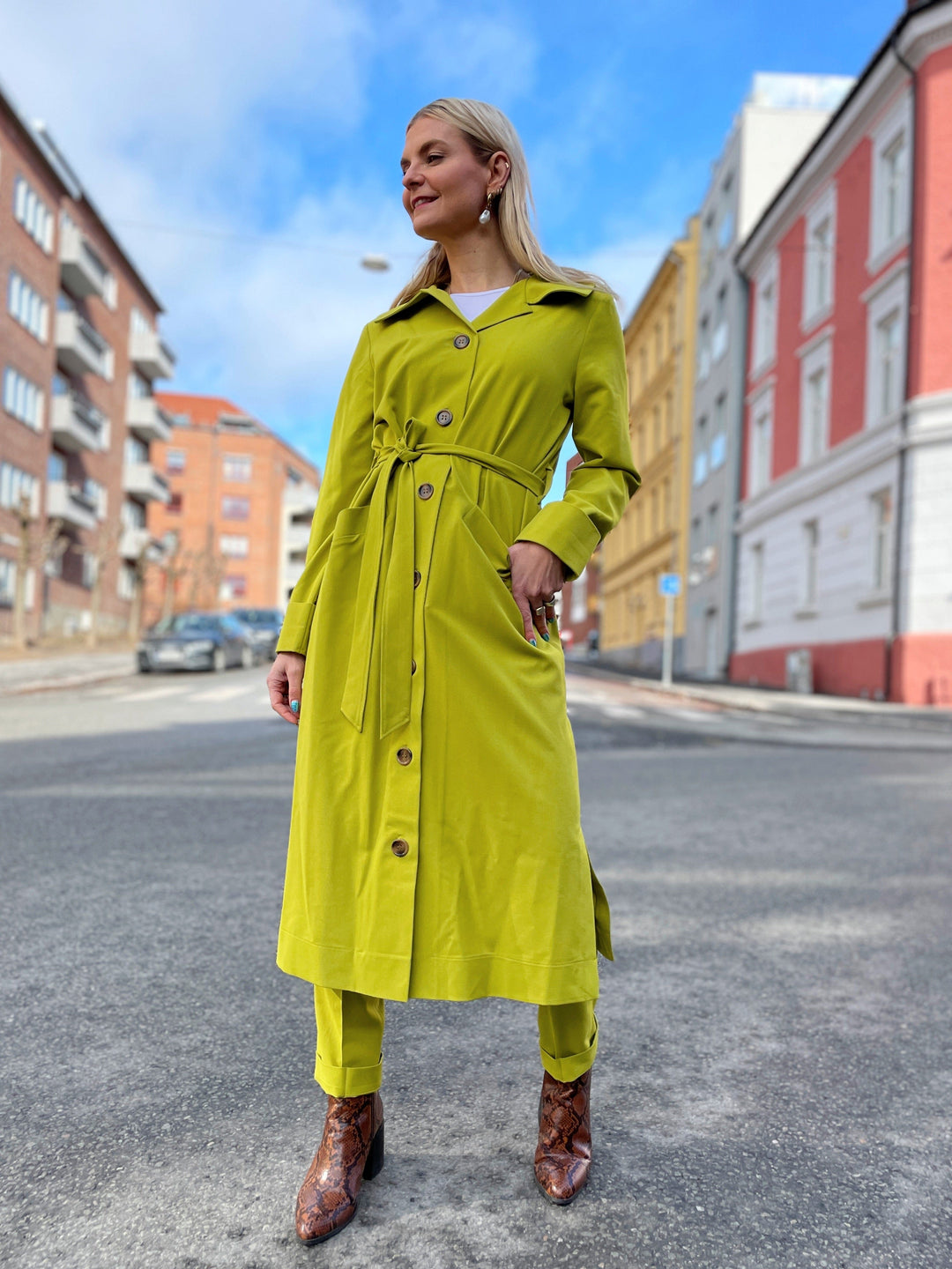 Dianas Vintage kåper Franz Coat - lime