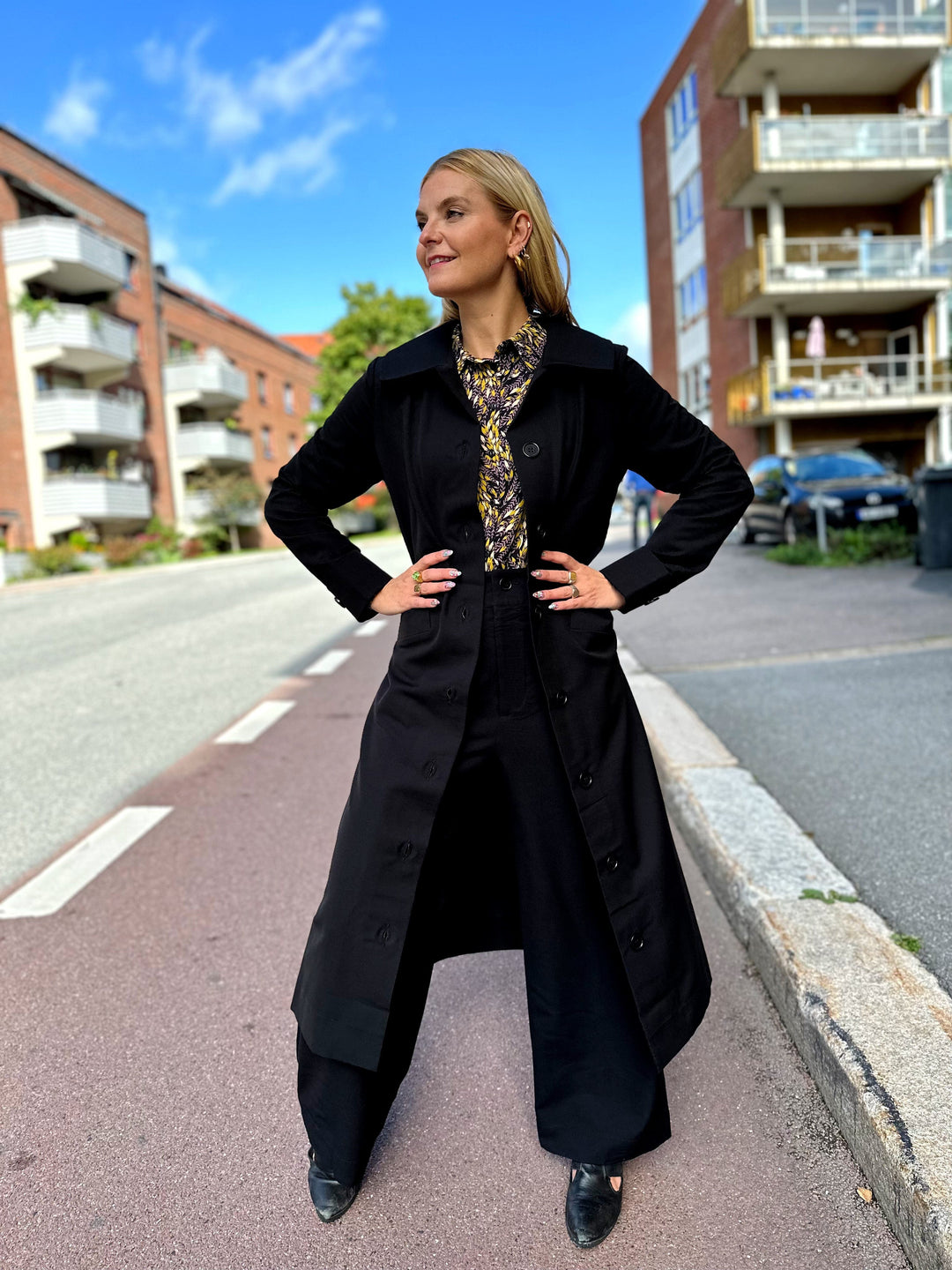 Dianas Vintage kåper Franz Coat - svart