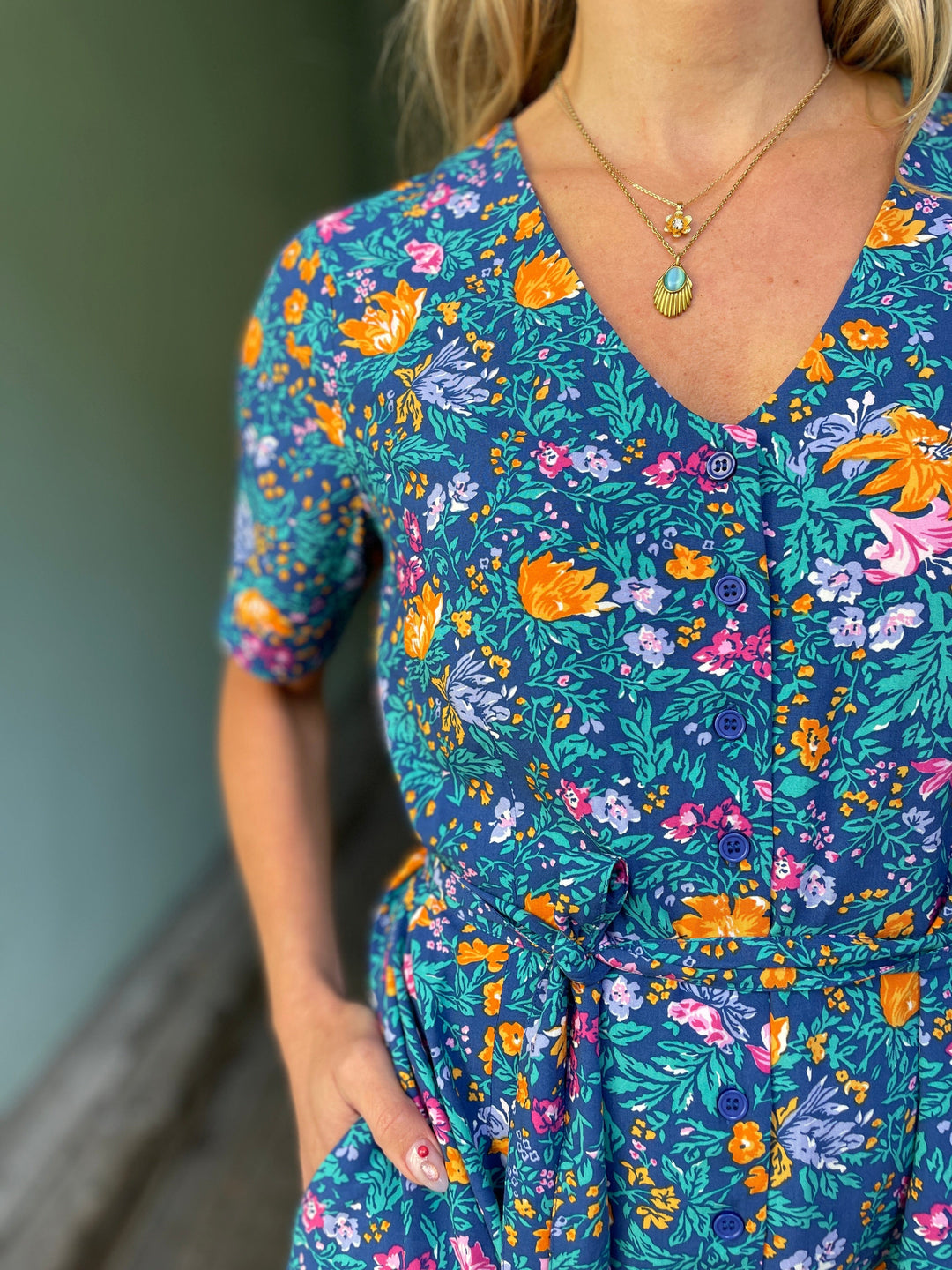 Dianas Vintage kjoler Betty Button dress - florence floral