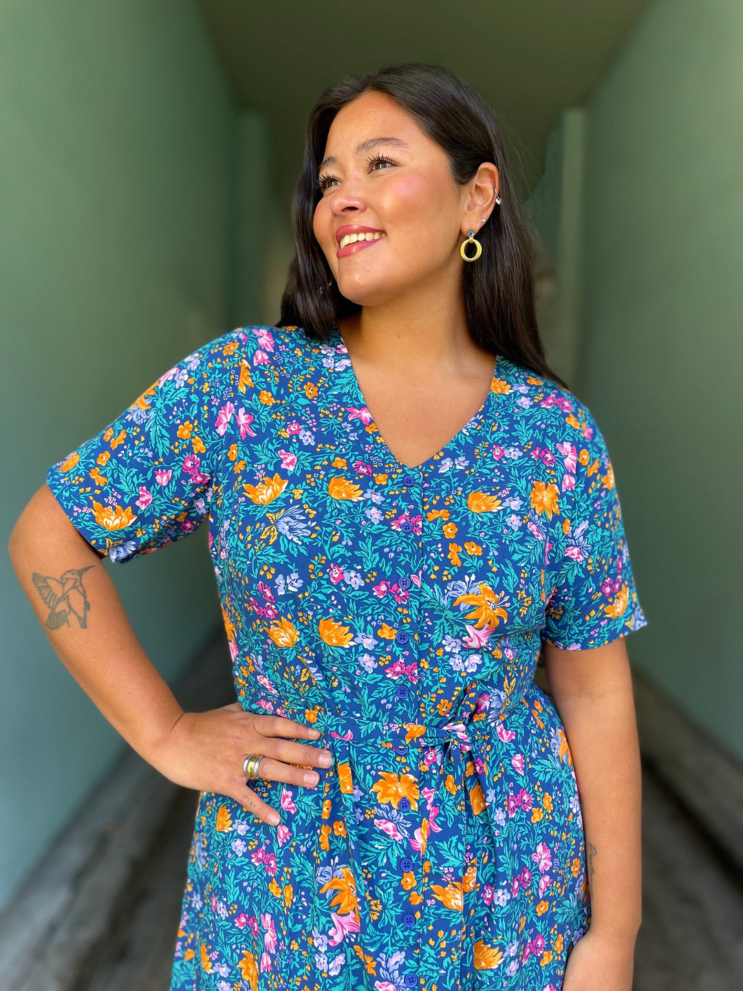 Dianas Vintage kjoler Betty Button dress - florence floral