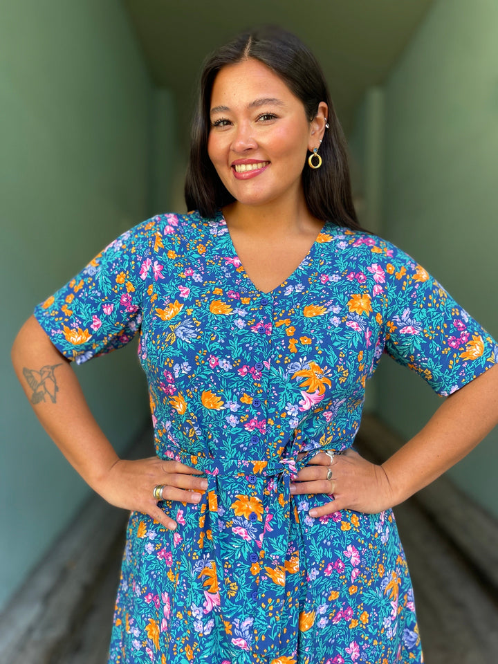 Dianas Vintage kjoler Betty Button dress - florence floral
