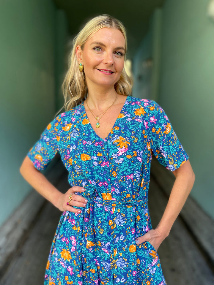 Dianas Vintage kjoler Betty Button dress - florence floral