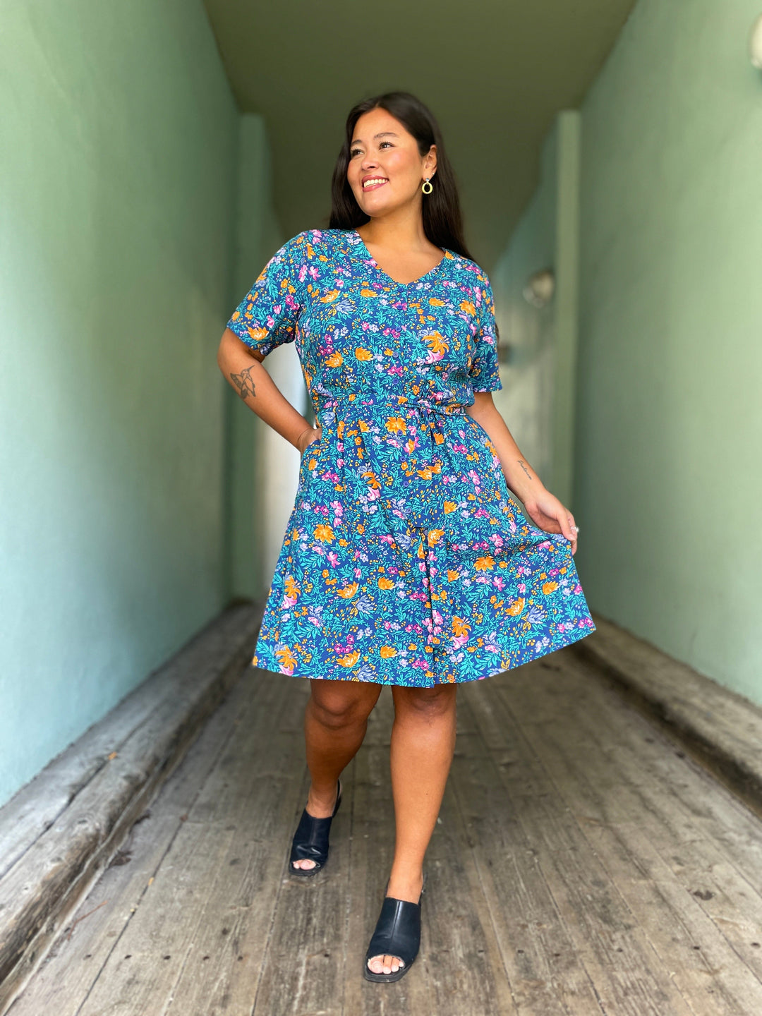 Dianas Vintage kjoler Betty Button dress - florence floral